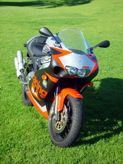 The Aprilia RS250 road bike - one of the very few road bikes that can fully back up its looks with performance. If you can't ride, don't bother.