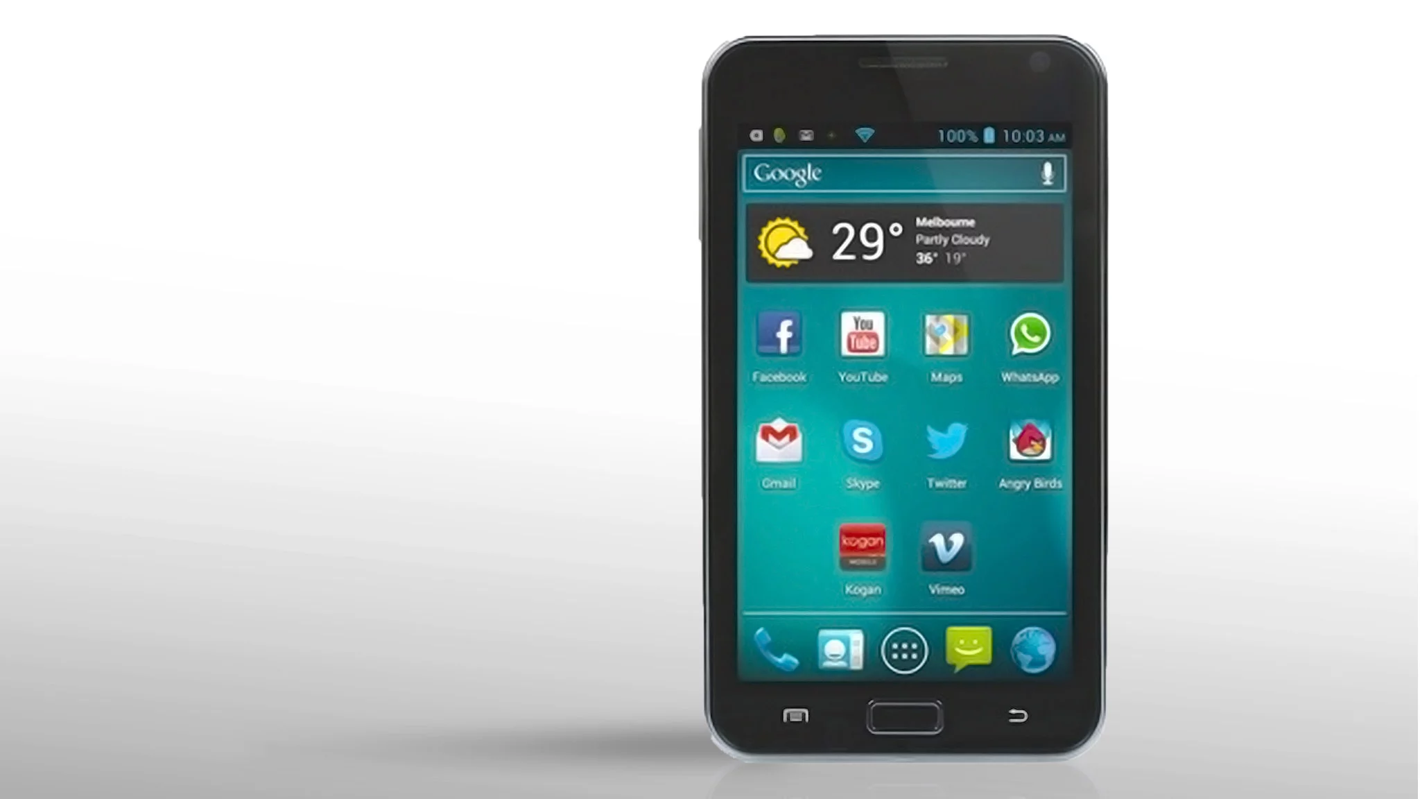 The Kogan Agora smartphone provides mid-range specs for a bargain bin price.