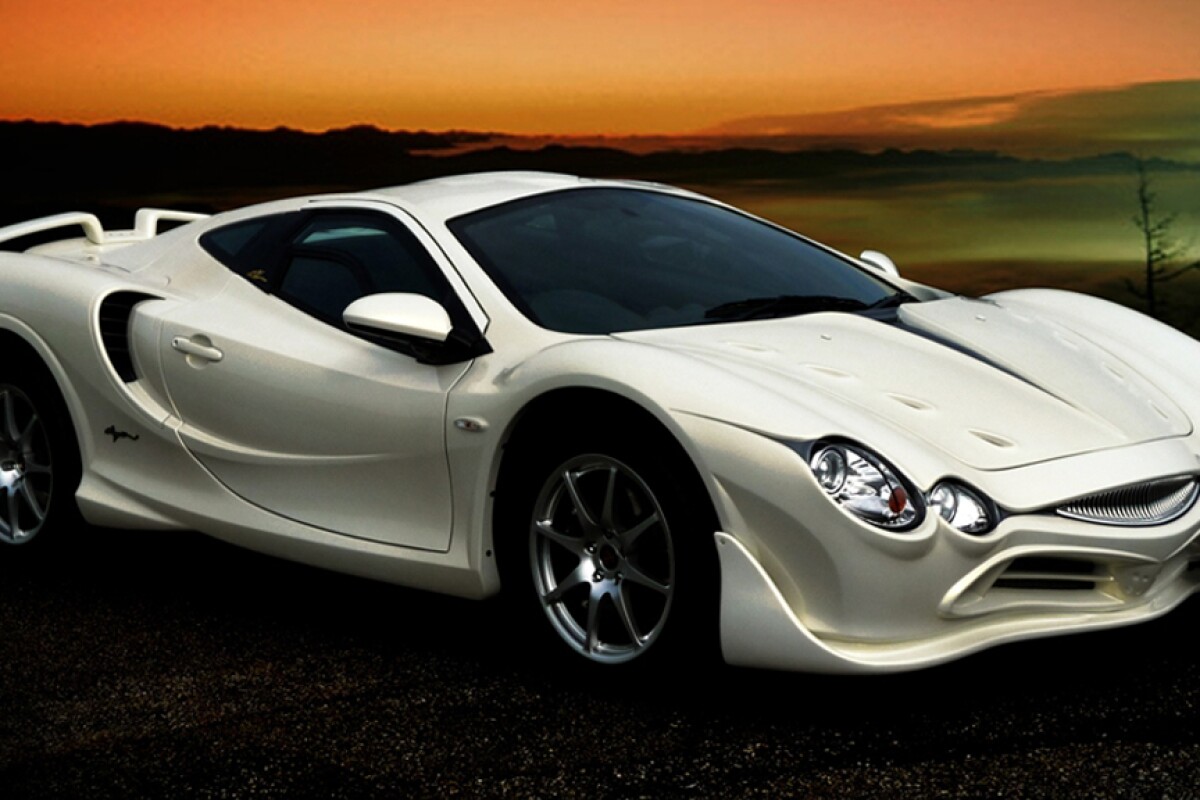 The distinctive lines of the Orochi Gold Premium sportscar from Mitsuoka Motors