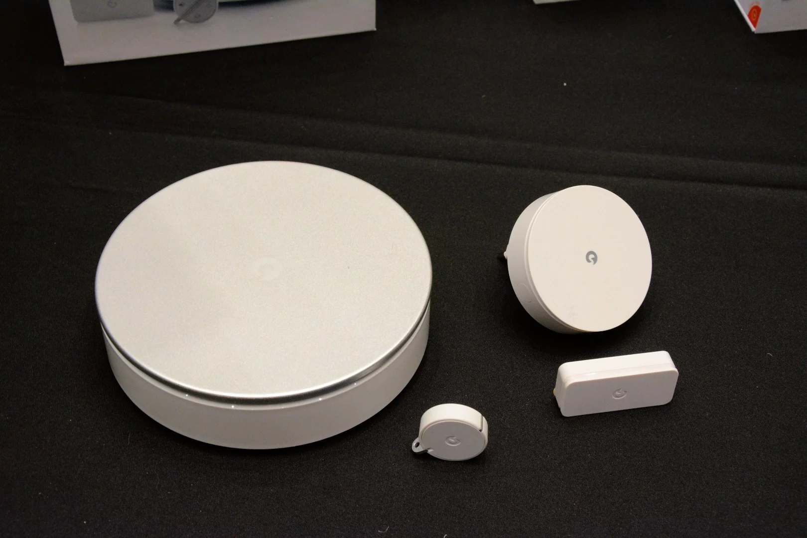 The Myfox home alarm system comprises a wireless hub, window/door sensors, a keyfob and a 110 dB siren