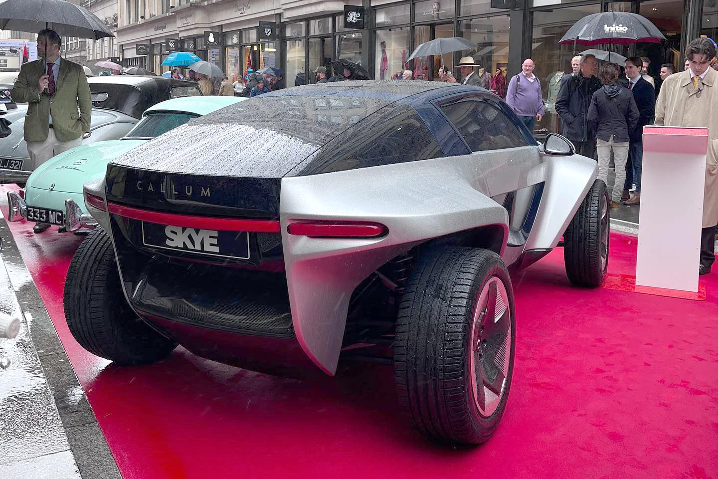 The Callum Skye weighs an anorexic 1,150 kg (2,535 lb), enabling a rare athleticism of steering, stopping and accelerating considering it has four electrically-driven wheels and an abundance of torque to distribute