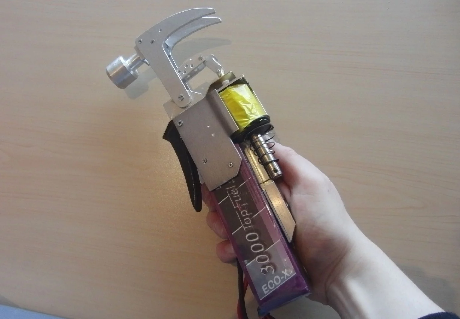 Patrick Priebe brought Homer Simpson's electric hammer to life