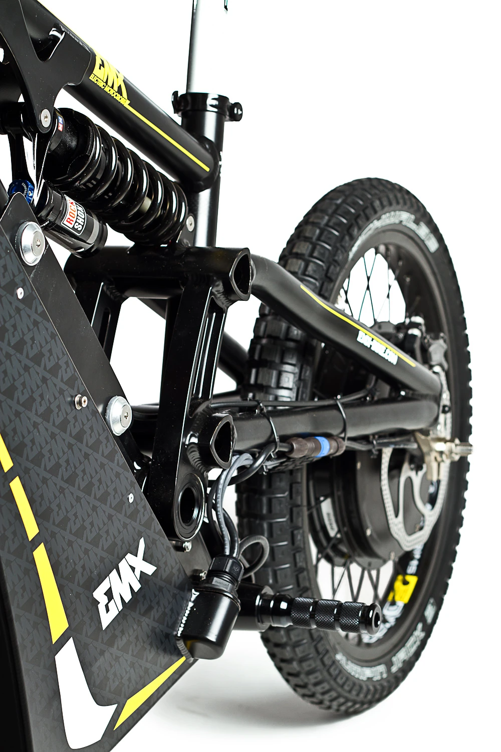 The EMX bikes use RockShox forks and rear shocks