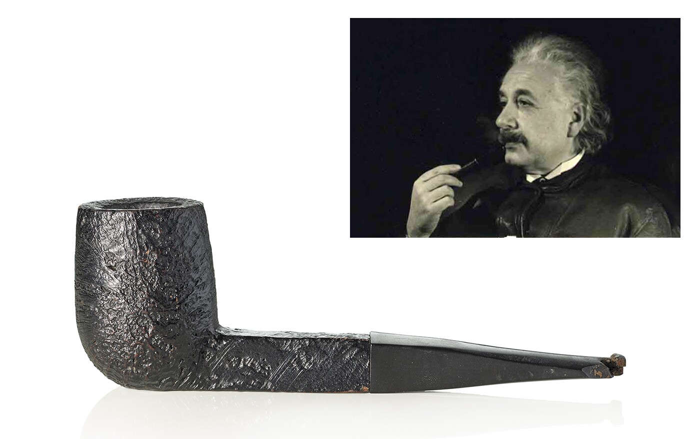 Einstein's billiard briar pipe was estimated to sell for between GBP 5,000 and GBP 8,000 when it went to auction at Christies in mid-2017. As usual, it exceeded all expectations, fetching GBP 52,500 ($67,665).