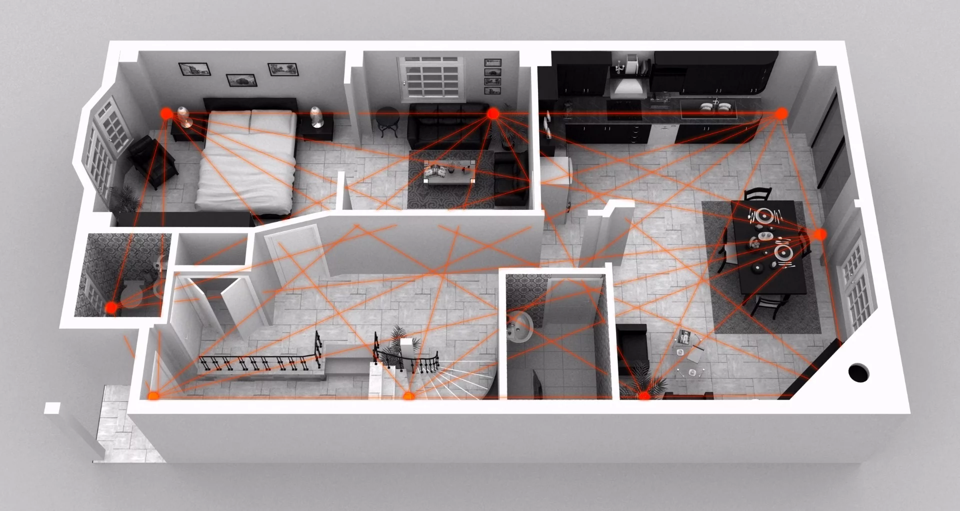 The Xandem Home system can detect motion through walls and furniture and monitor a floor at a time