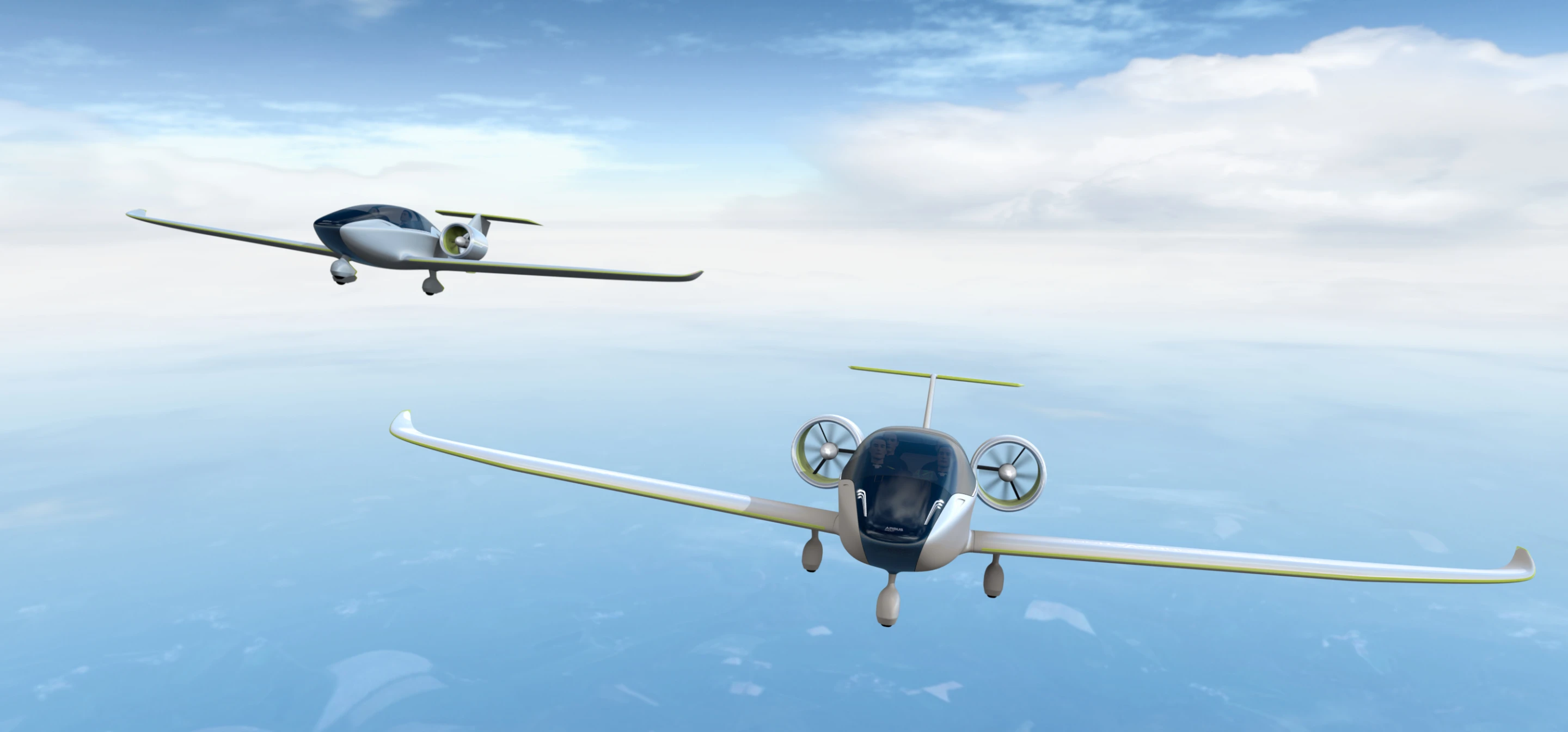 Artist's impression of E-Fan 2.0 and 4.0