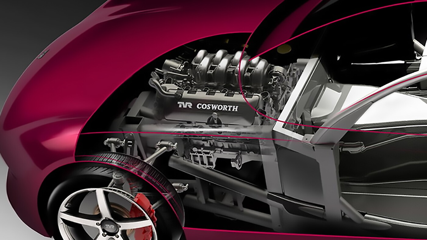 The new TVR will weigh 1200 kg dry, top 200mph and sell for less than £90,000.