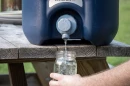The triple-filtration system pulls out visible grit and clouding as well as microscopic organisms, delivering water that's both clear and potable