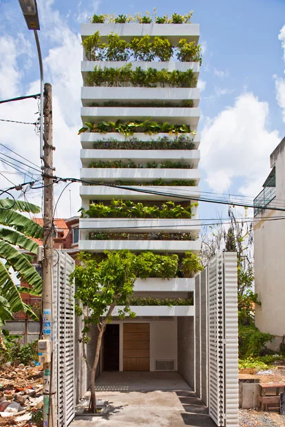 House: Stacking Green, Vietnam - designed by Vo Trong Nghia Architects