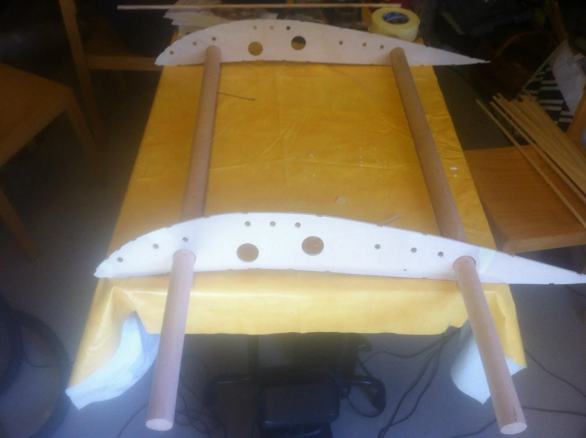 Beginning of main wing assembly