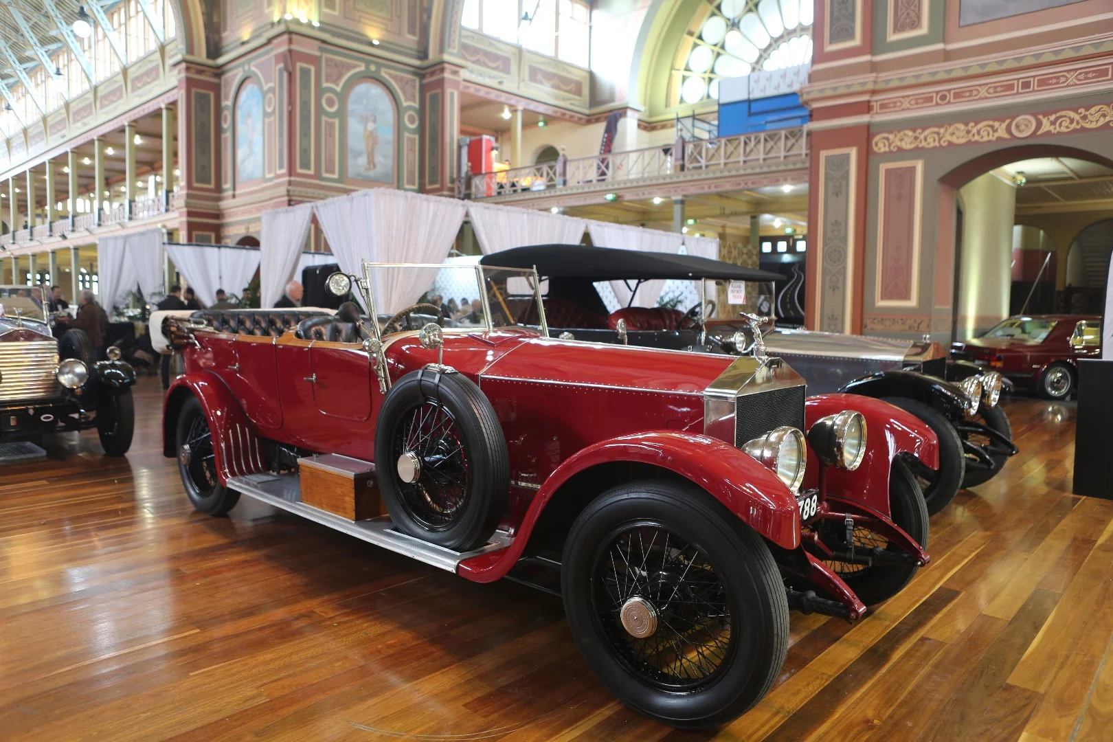 One of the best known models in the world, this is one of the Rolls-Royce 40/50 Silver Ghost tourers (this one built in 1923) which caused the influential Autocar magazine to proclaim it as "the best car in the world." Powered by a 7.5 liter six, this later version of the car is fitted with electric headlights, which were standard from 1919 onwards. Only 7,874 of these cars were built, but in a testimony to their longevity and the respect they demand, around 1,500 are still in existence. This car retains its original body made by Waring Brothers of Melbourne and was used to transport the Duke and Duchess of York (later King George VI and Queen Elizabeth, the mother of the current British monarch) when they visited Melbourne in 1927.