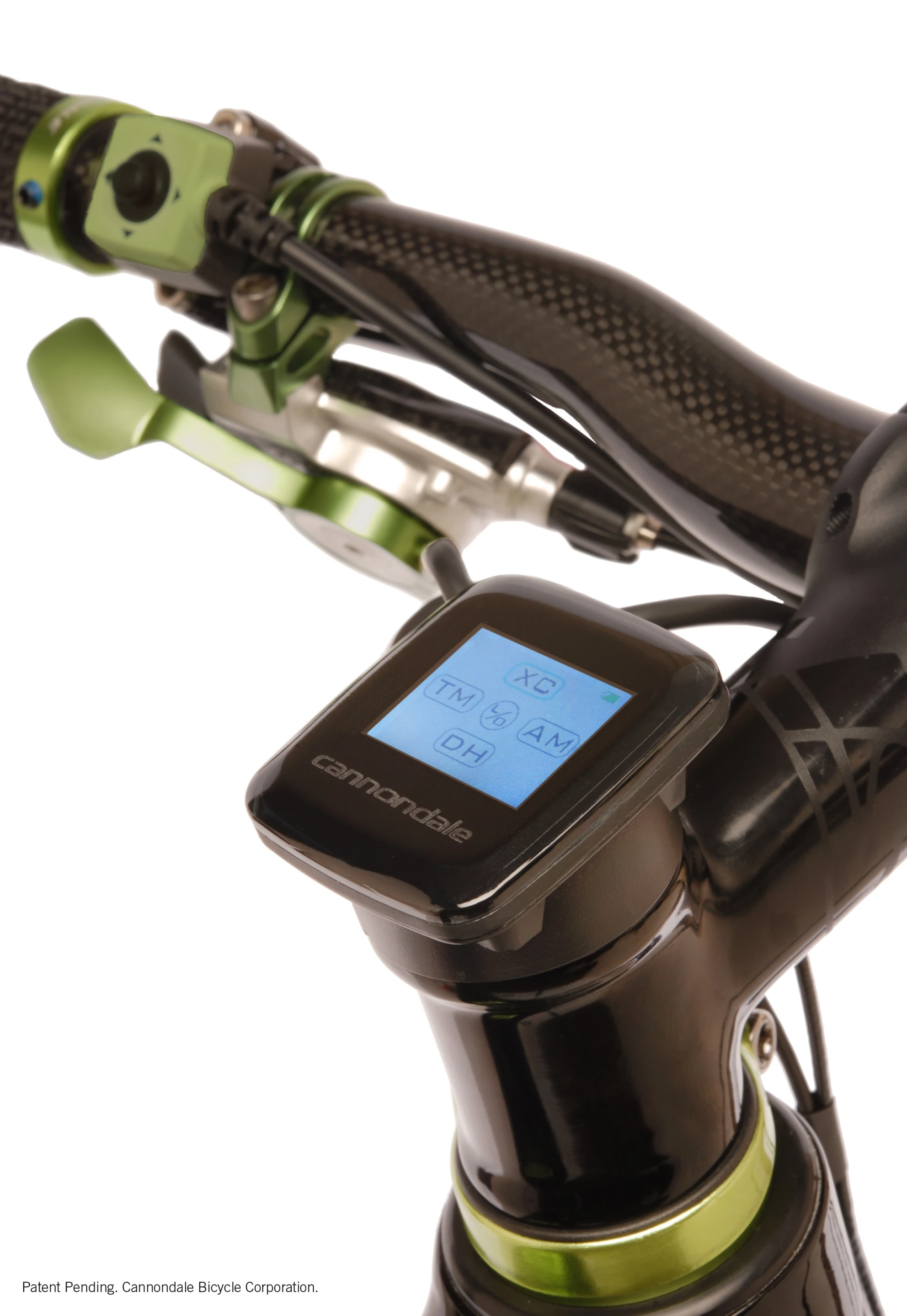 Simon's LCD display lets you choose between five suspension modes