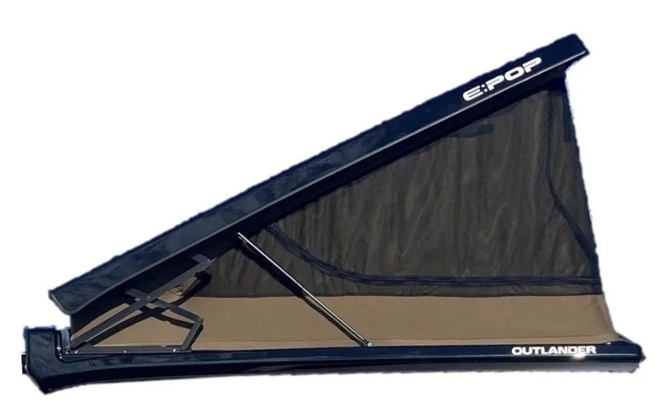Users can batten down the fabric hatches of the E:Pop roof for better weather and light protection