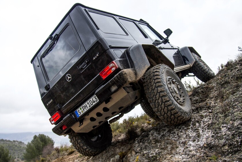 The G500 has three locking differentials and an off-road reduction
