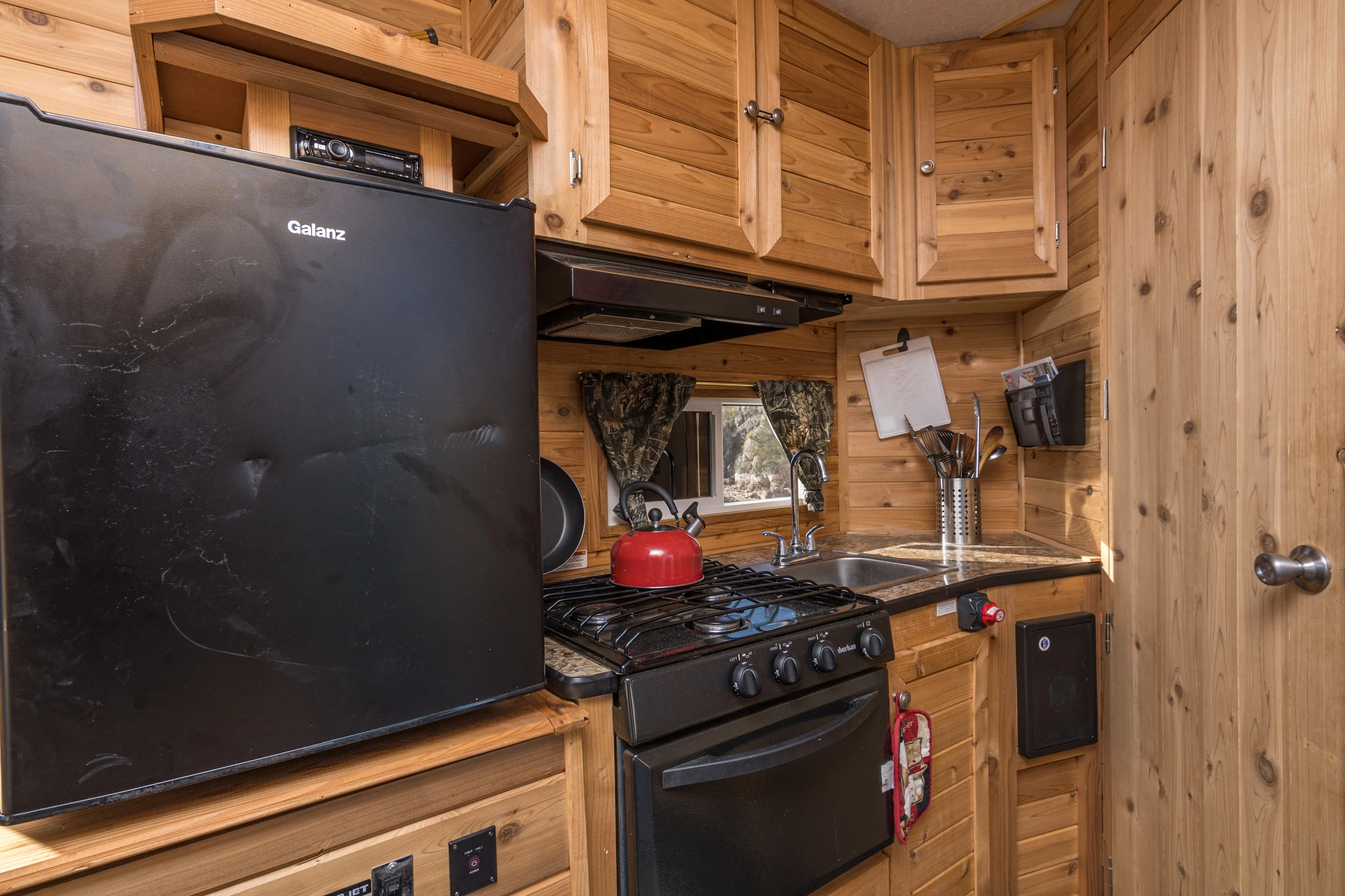 The Heidi-Ho's interior is finished in cedar