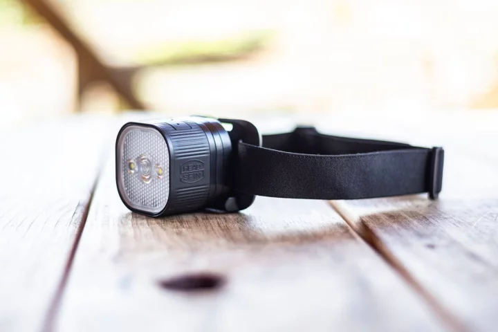 The HeadSpin on its headlamp mount