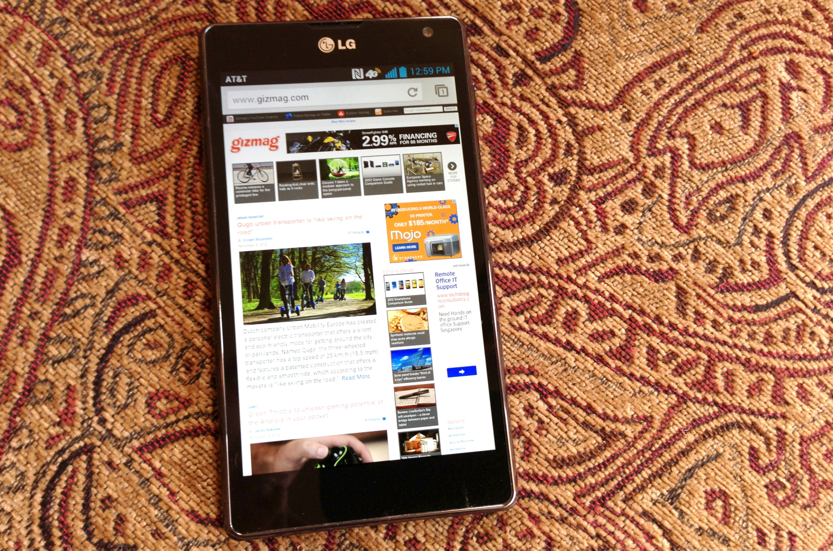 The speed of LTE and the fast processor are dampened by the UI lag
