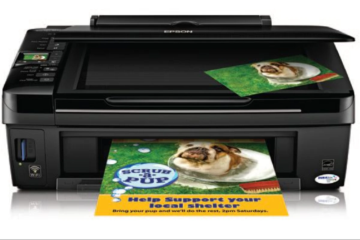 The Epson Stylus NX420 all-in-one printer/copier/scanner sells widely for under US$100 - the cheapest wireless-n device of its type on the market