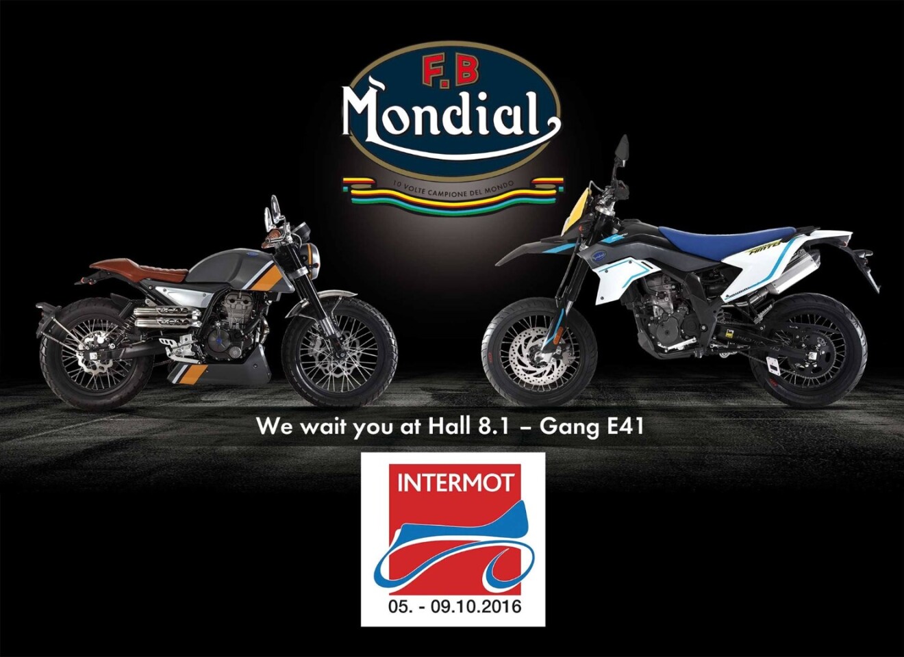 The supermoto version of the 125 cc platform that supports FB Mondial's new start is expected to be introduced at Intermot 2016