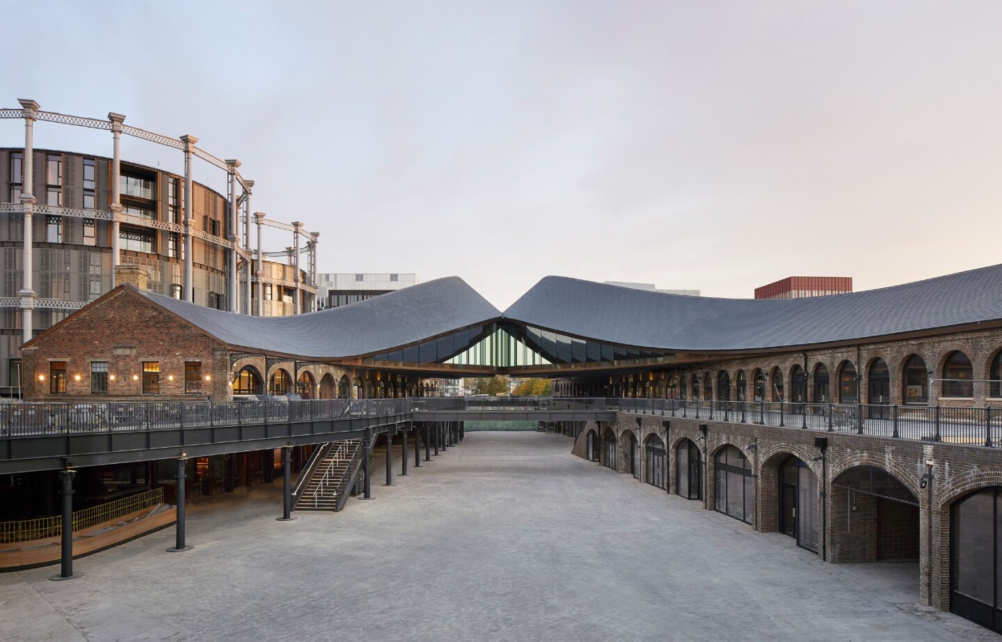 In a nice touch, the 80,000 slate tiles that top Coal Drops Yard's roof were drawn from the same slate quarry in North Wales that were used on the original warehouse buildings