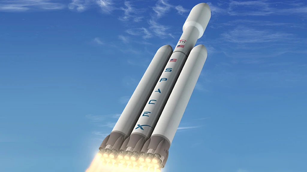 The Falcon Heavy rocket is planned to launch in late 2013 or 2014 (Image SpaceX)