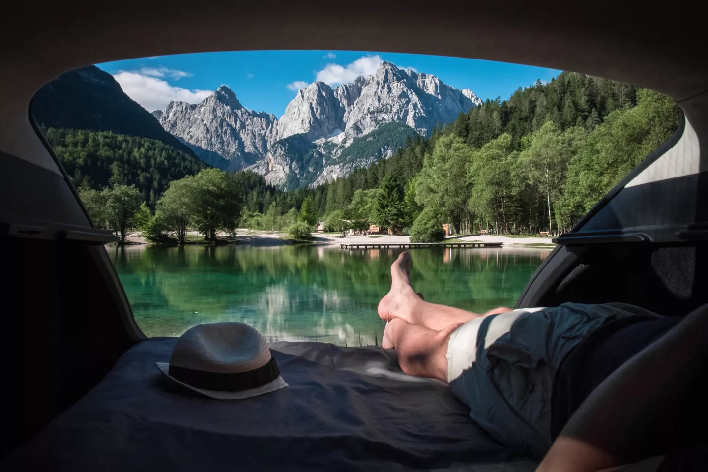 Enjoying the view from a Dreamcase camper