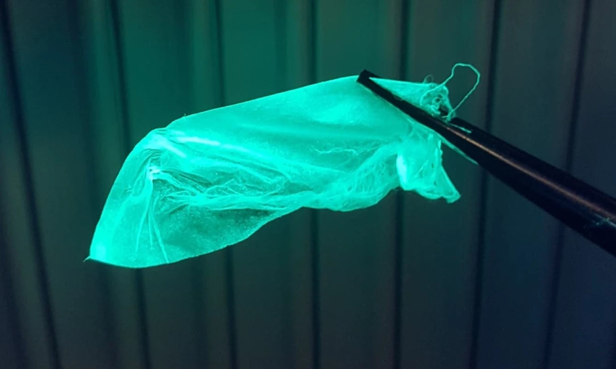 If the bandage glows under UV light, it means that an infection is present