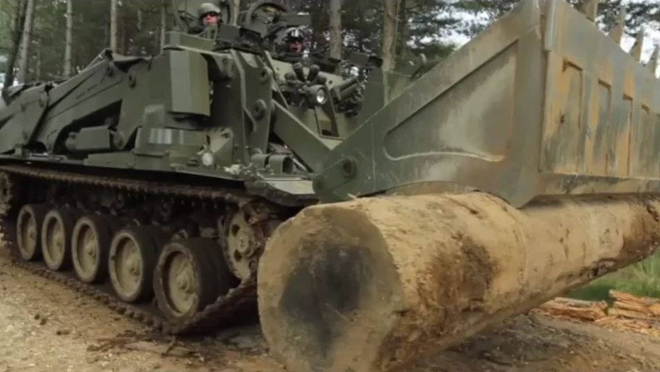 One of Terrier's front attachments can grip and lift obstructions (Video grab: BAE Systems)