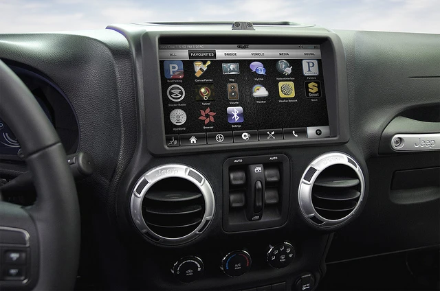 View of the CAR 2 app tray