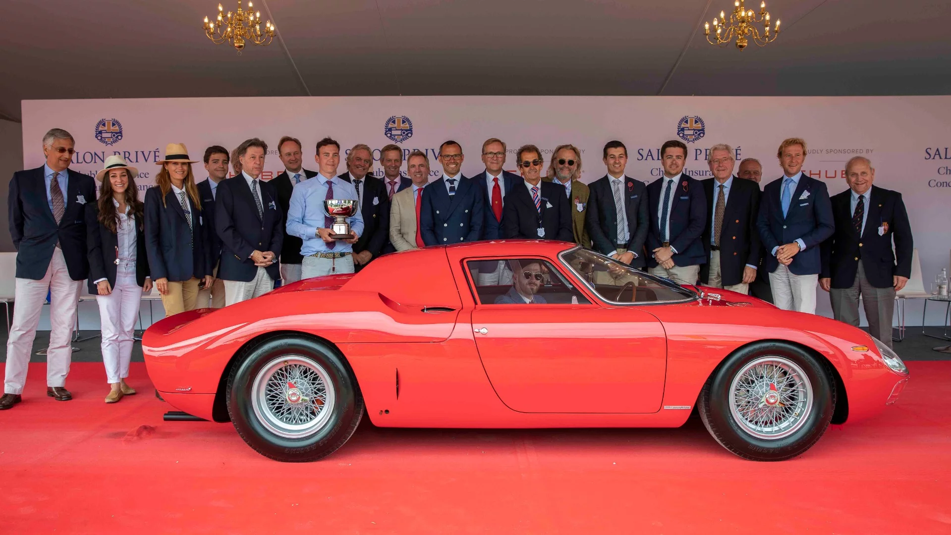 The People's Choice Award at the Chubb Insurance Concours d'Elegance was won by this 1964 Ferrari 250 LM.