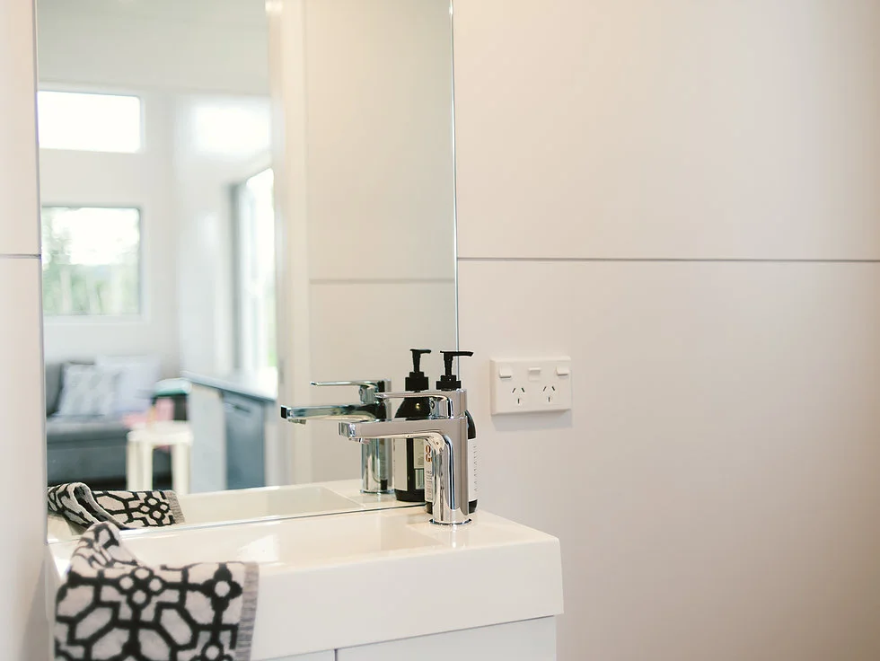 The Buster Tiny House's bathroom