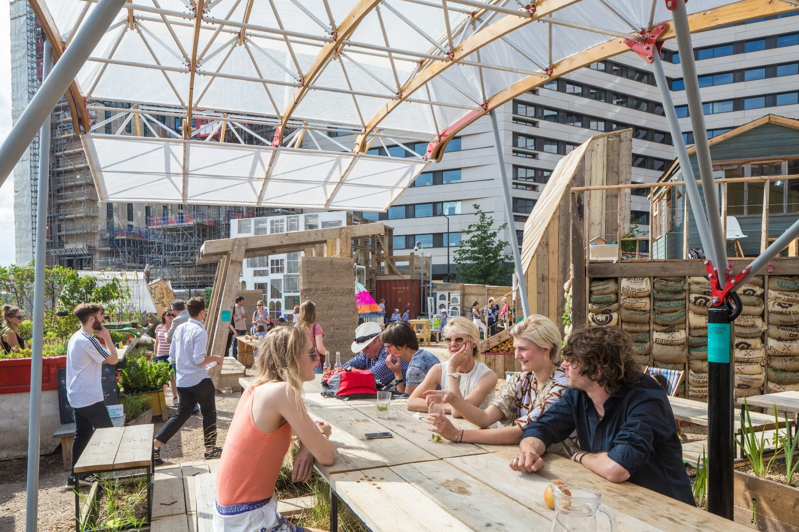 The Skip Garden is located in the King's Cross area of London