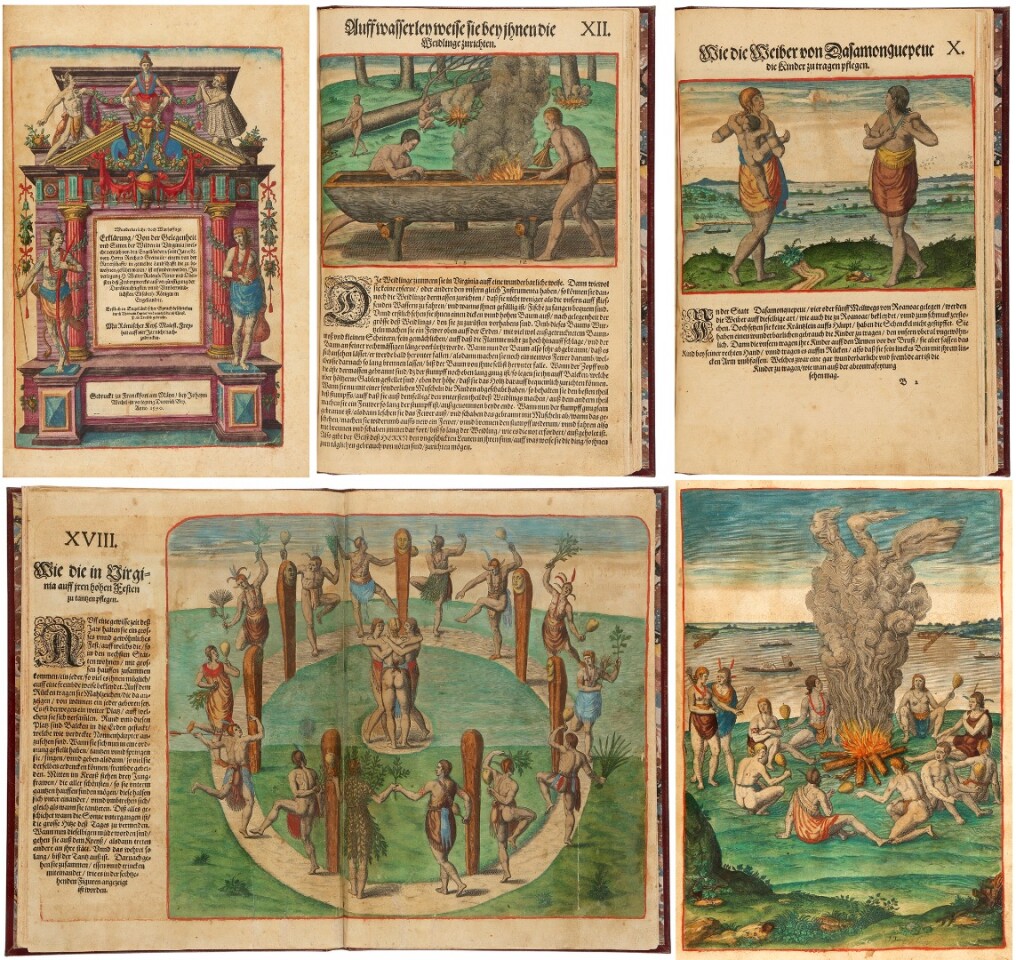 $250,000 | 'A Briefe and True Report of the New Found Land of Virginia' by Thomas Harriot and John White | Auction House: Sotheby's | Sale price: US$250,000 | Official Estimate: US$200,000 to $300,000 | Date of sale: January 17, 2018