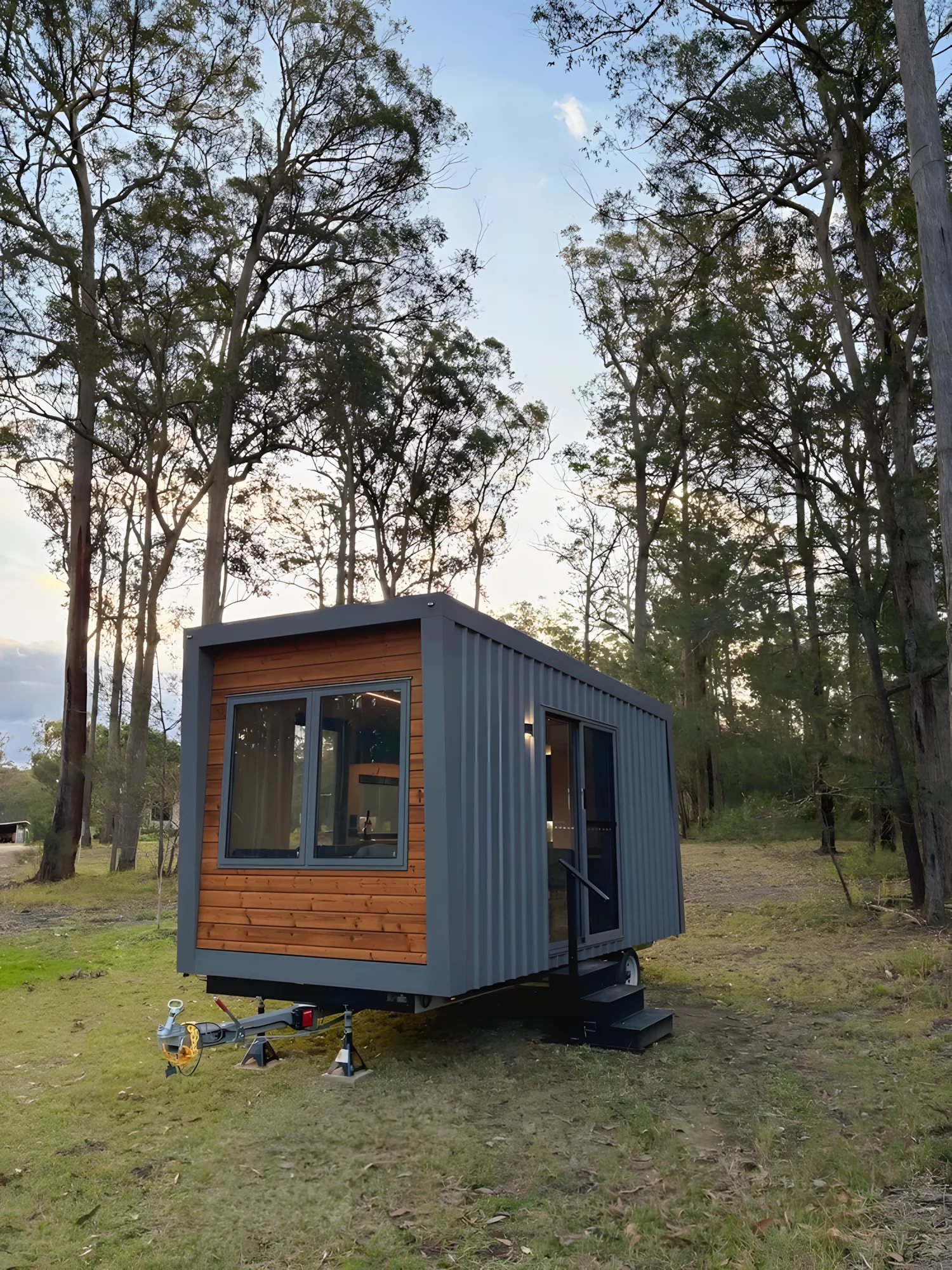 The Chipper BNB is a compact two-person tiny house meant for short stays and for use as a guest house