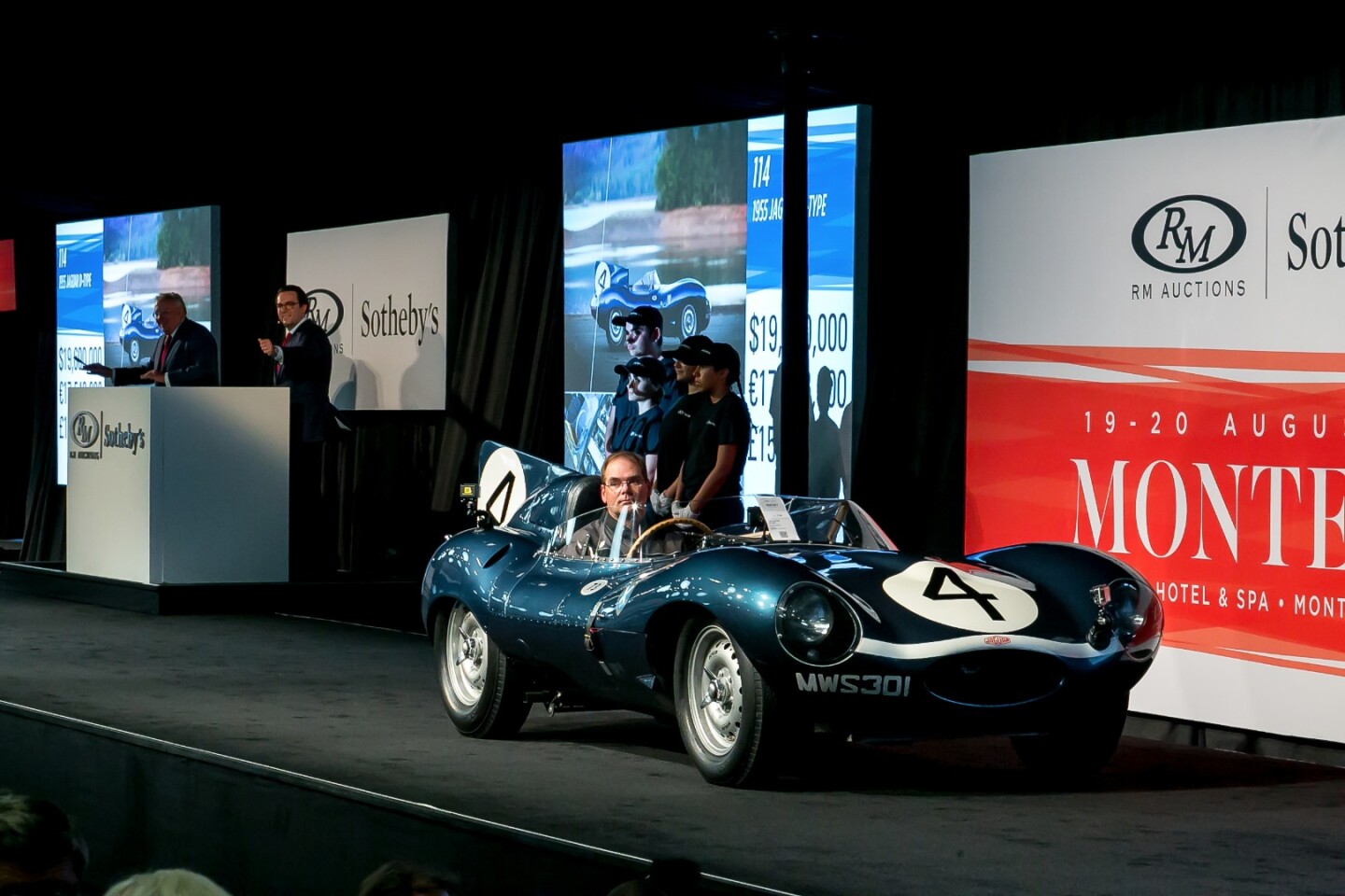 The world record price for a Jaguar D-Type was set in August 2016 in Monterey, with the final price being $21,780,000.