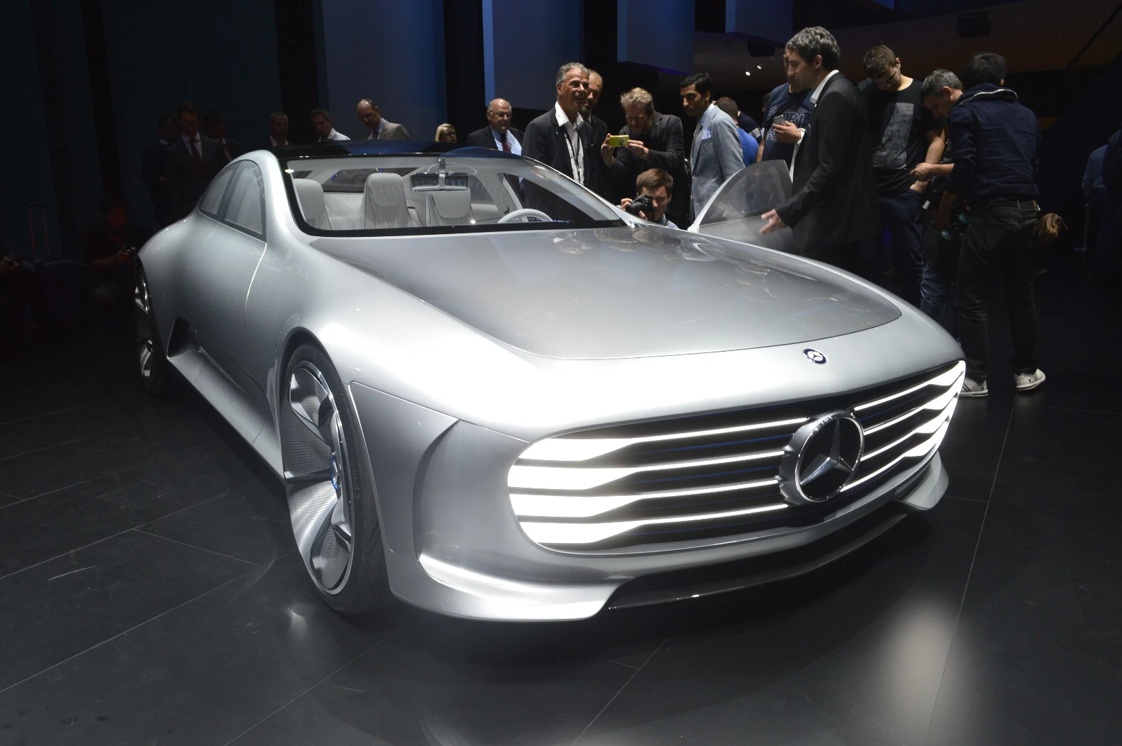 Up front, there's more than just a hint of the F 015 concept