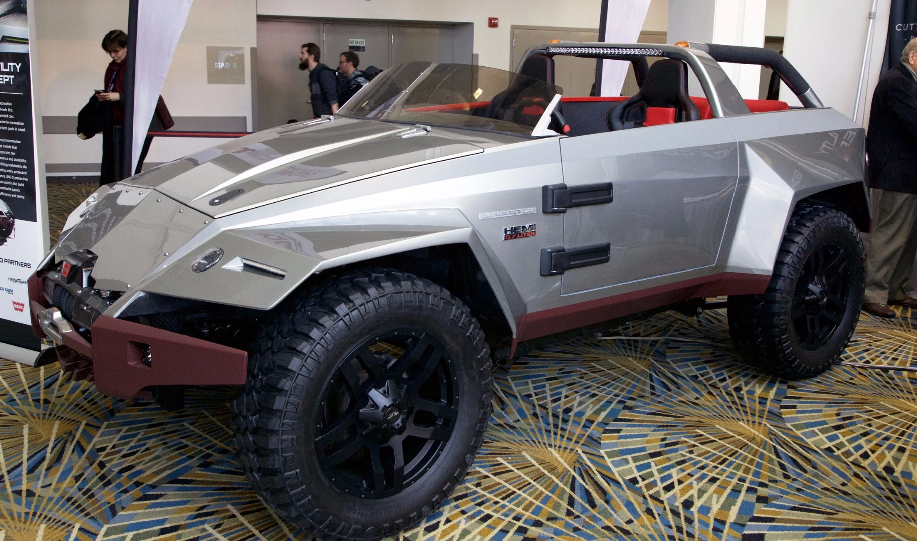 Power comes from a big Hemi V8, although we're not sure you'd want to try out full throttle in a home made car