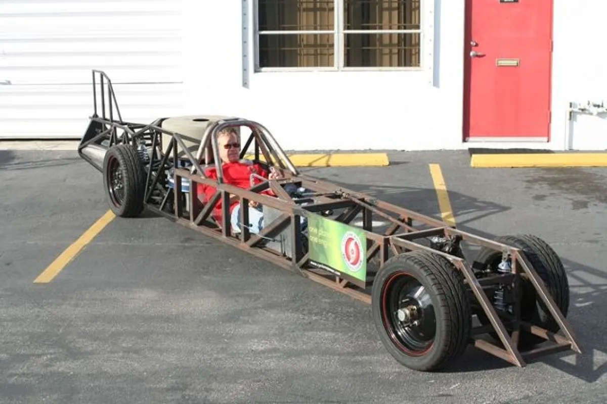 The LSR Streamliner, once complete, will be used in an attempt on the land speed record for steam-powered vehicles