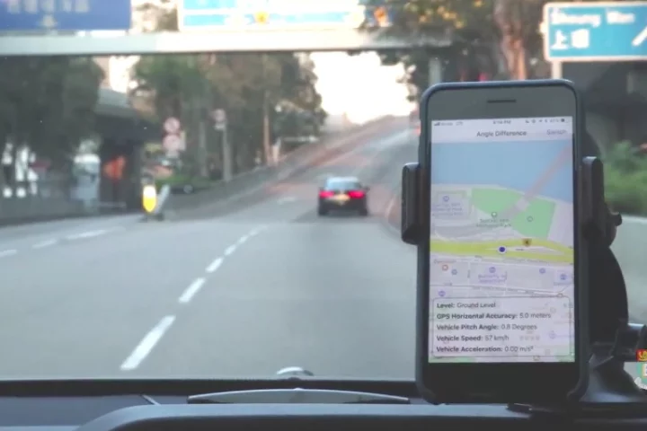 The Angle Difference Method in use on the road