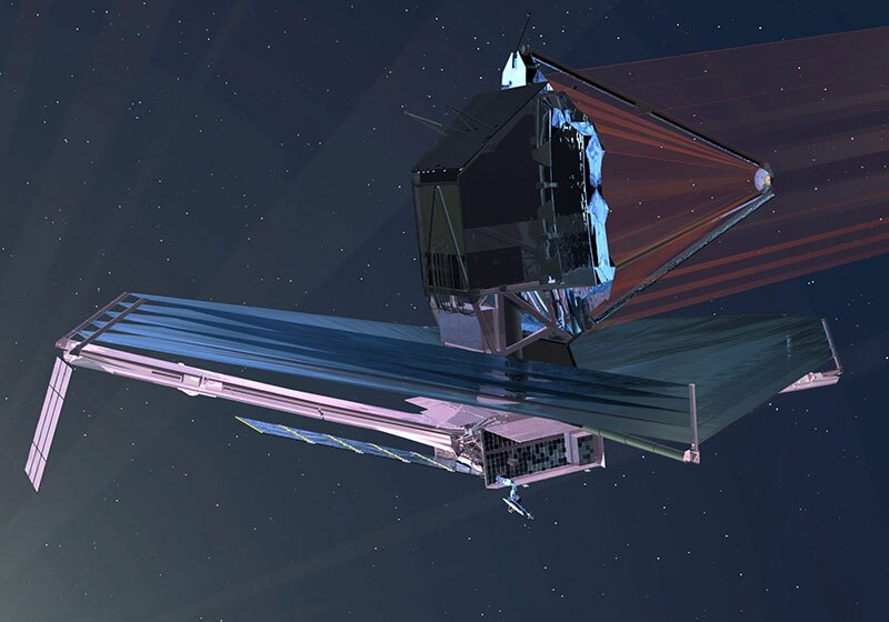 The James Webb Space Telescope's instruments are housed behind the mirror (Image: NASA)