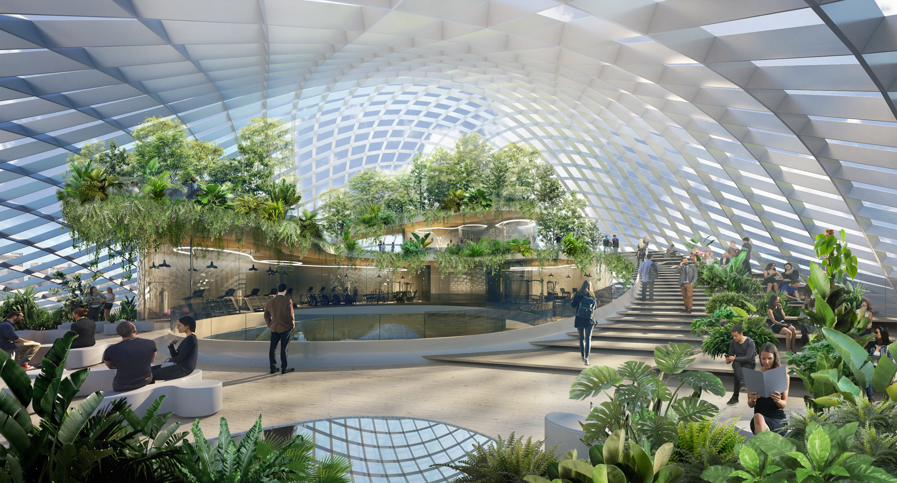 Shenzhen Wave's "Club Node" will include significant greenery to offer a pleasant environment for workers