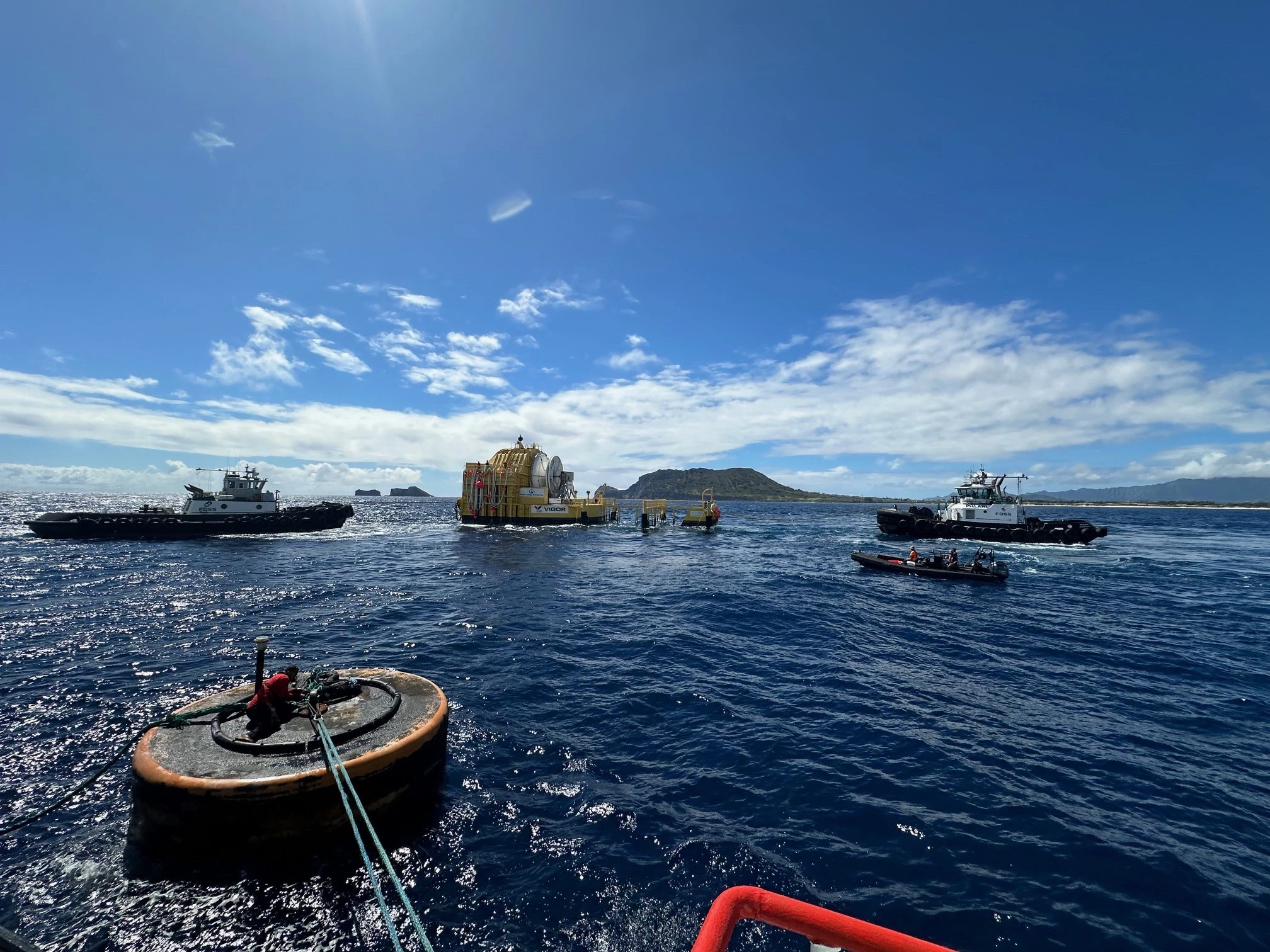 The OE-35 will be hooked into the state's energy grid when operational