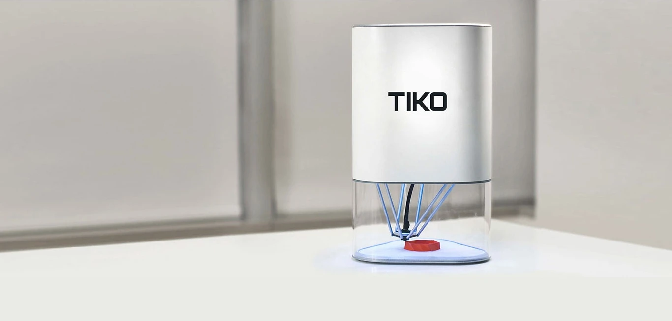The Tiko 3D printer makes a number of interesting design choices to keep costs low and print quality high