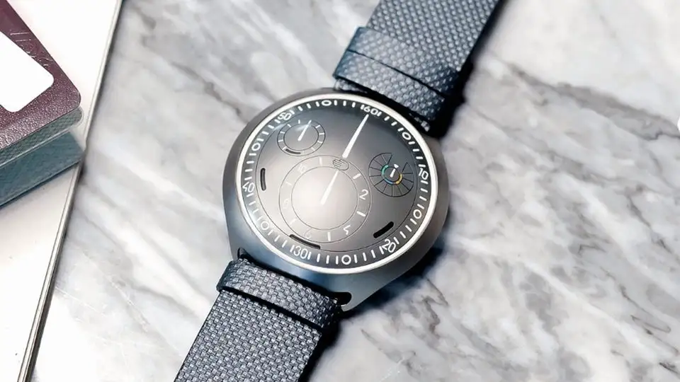 The Ressence Type 2 e-Crown Concept combines mechanical and electromechanical modules