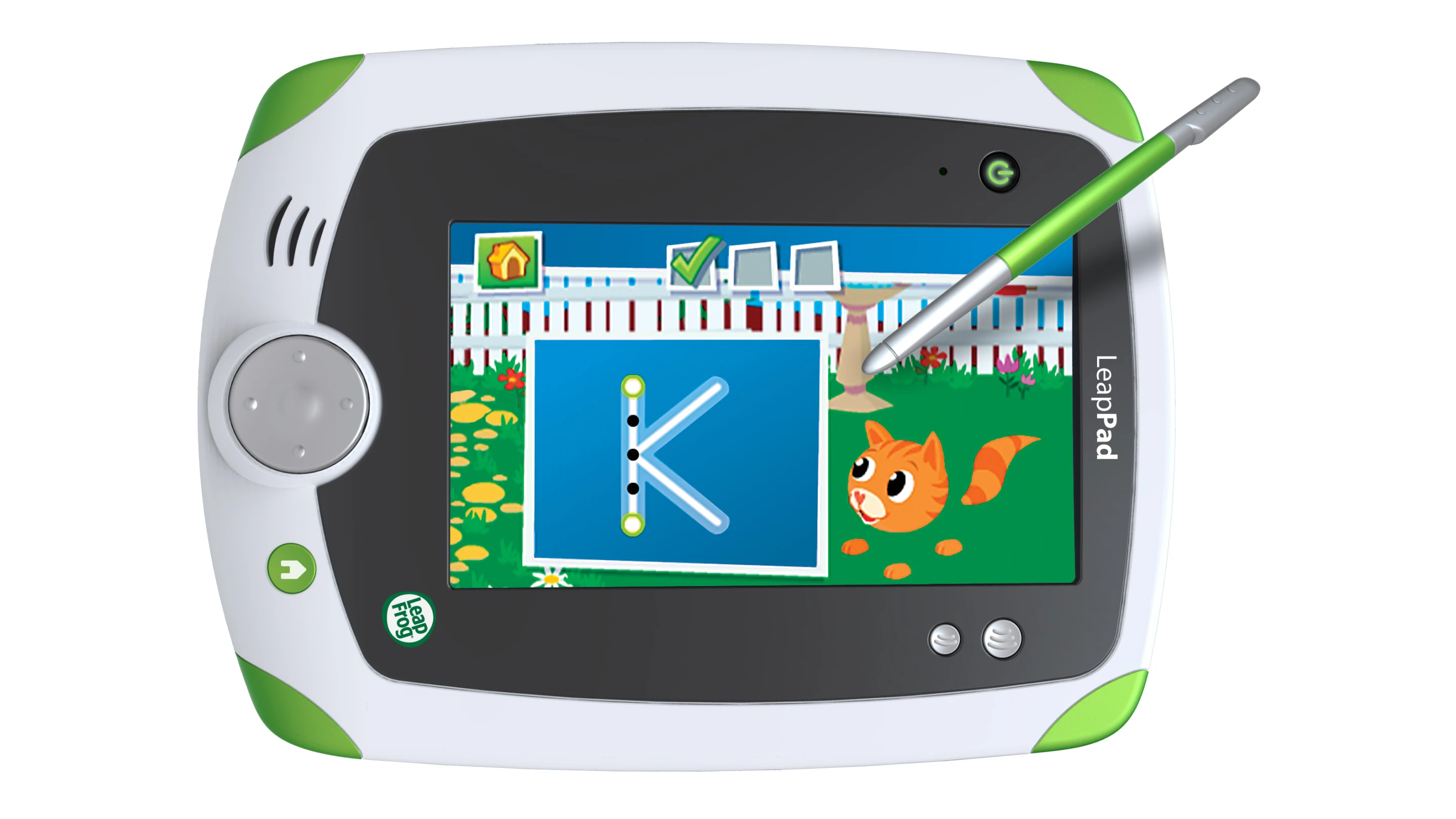 Little learners can look forward to HD-like graphics on the 5-inch finger touch screen, where a child-sized stylus can be used to practice such things as drawing or hand-writing