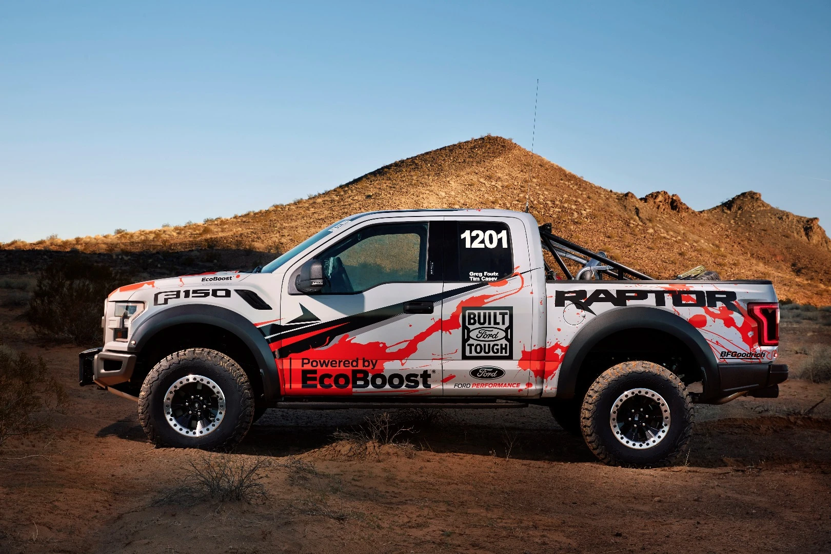 The car will be competing in desert races, backing up its tough looks with proper racing shocks