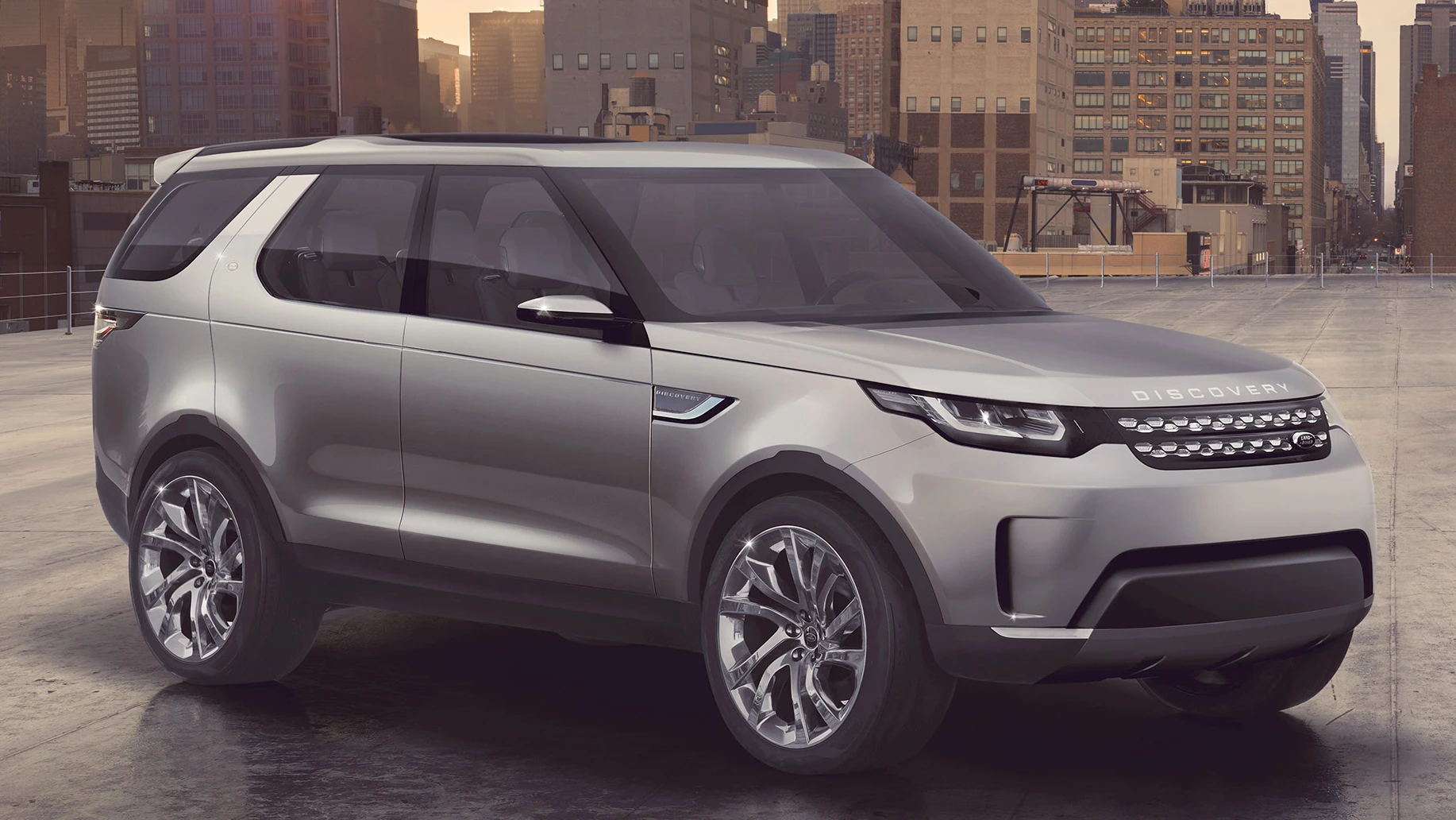 The Land Rover Discovery Vision concept has laser headlamps