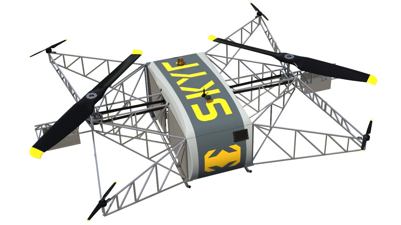 ARDN's SKYF: fine control, stabilization and steering come from twin electric props at each corner