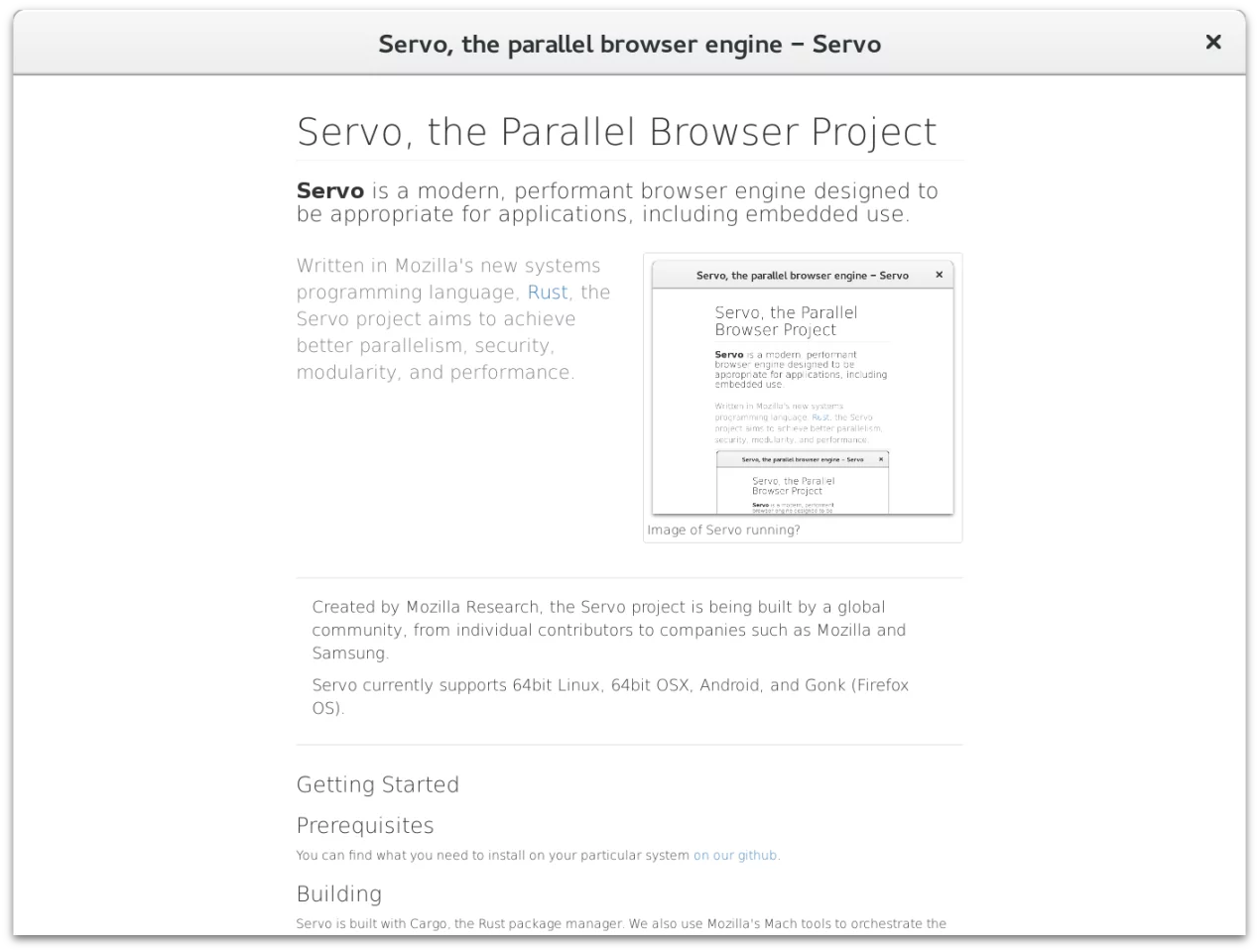 Servo, Mozilla's latest browser engine