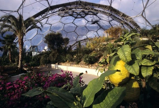The Eden Project is the world’s largest conservatory, located in Cornwall, UK